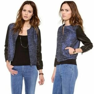 Madewell Shimmer Weave Leather Jacket